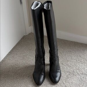 Vince Camuto Black Leather Heeled Boots